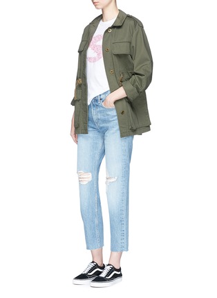 Figure View - Click To Enlarge - RAG & BONE - 'Straight' distressed jeans