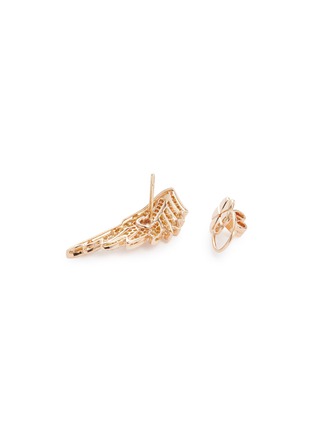 Detail View - Click To Enlarge - ANYALLERIE - 'Angel Wings' diamond 18k rose gold earrings