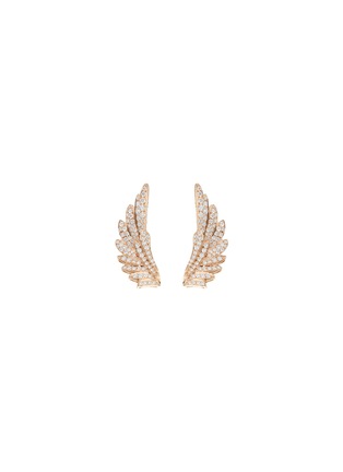 Main View - Click To Enlarge - ANYALLERIE - 'Angel Wings' diamond 18k rose gold earrings