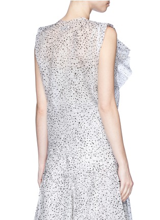 Back View - Click To Enlarge - MATICEVSKI - 'Wing Leaf' ruffle constellation print silk top