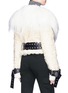 Back View - Click To Enlarge - MONSE - Belted lamb and goat fur jacket