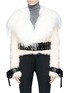 Main View - Click To Enlarge - MONSE - Belted lamb and goat fur jacket