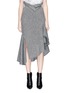 Main View - Click To Enlarge - MONSE - Asymmetric drape wool herringbone skirt