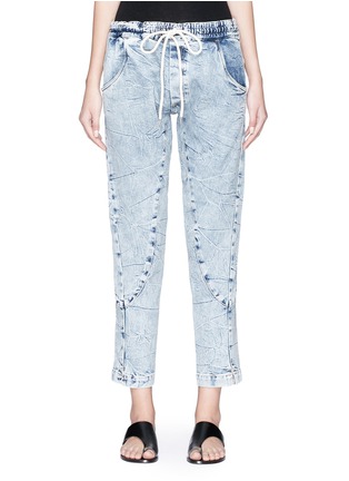 Main View - Click To Enlarge - BASSIKE - 'Super Lo Slung' washed denim pants
