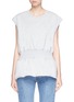 Main View - Click To Enlarge - BASSIKE - Ruched waist French terry tank top