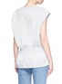 Figure View - Click To Enlarge - BASSIKE - Ruched waist French terry tank top