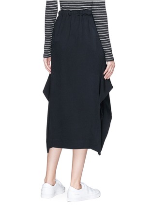Figure View - Click To Enlarge - BASSIKE - Split hem drawstring maxi skirt