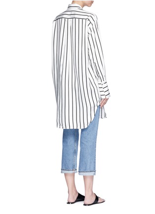 Figure View - Click To Enlarge - BASSIKE - Stripe herringbone oversized shirt