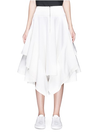 Main View - Click To Enlarge - BASSIKE - Layered cotton twill skirt