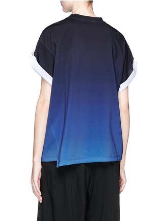 Back View - Click To Enlarge - 3.1 PHILLIP LIM - Pierced sleeve sunset print cotton T-shirt