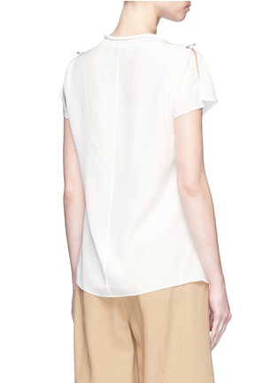 Back View - Click To Enlarge - 3.1 PHILLIP LIM - Ring trim silk crepe top