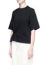 Front View - Click To Enlarge - 3.1 PHILLIP LIM - Ring embellished gathered front T-shirt