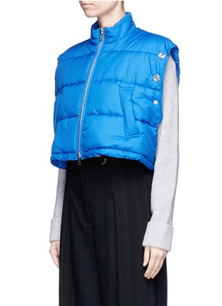 Detail View - Click To Enlarge - 3.1 PHILLIP LIM - Detachable sleeve cropped puffer jacket