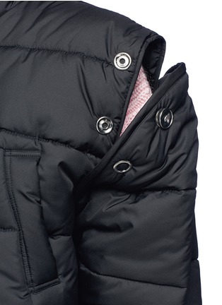 Detail View - Click To Enlarge - 3.1 PHILLIP LIM - Detachable sleeve cropped puffer jacket