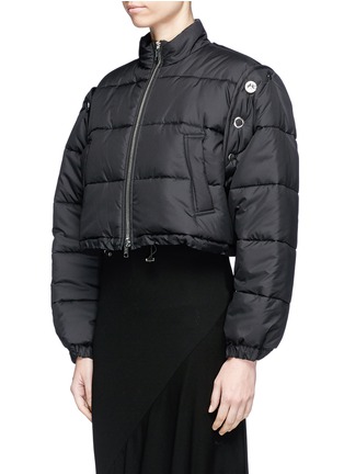 Front View - Click To Enlarge - 3.1 PHILLIP LIM - Detachable sleeve cropped puffer jacket