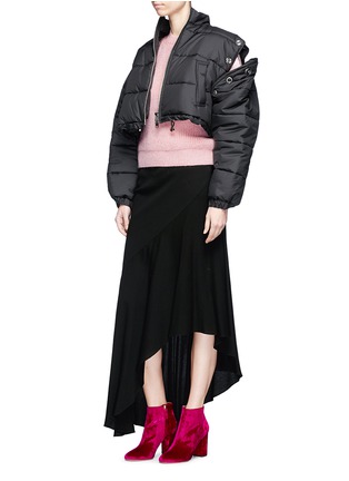 Figure View - Click To Enlarge - 3.1 PHILLIP LIM - Detachable sleeve cropped puffer jacket