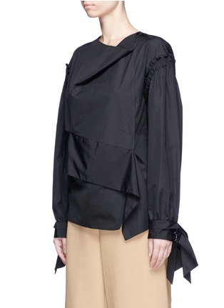 Front View - Click To Enlarge - 3.1 PHILLIP LIM - Drape front poplin top