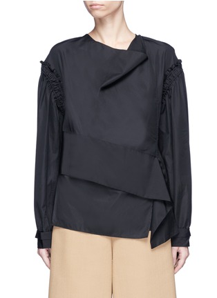 Main View - Click To Enlarge - 3.1 PHILLIP LIM - Drape front poplin top