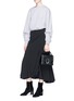 Figure View - Click To Enlarge - 3.1 PHILLIP LIM - Pierced ruched sleeve French terry sweatshirt