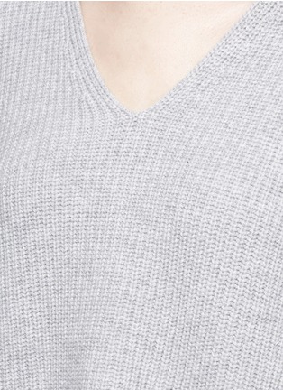 Detail View - Click To Enlarge - 3.1 PHILLIP LIM - Reversed high-low wool-yak rib knit sweater