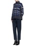 Figure View - Click To Enlarge - 3.1 PHILLIP LIM - Tie side split check plaid rib knit sweater