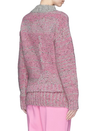 Back View - Click To Enlarge - 3.1 PHILLIP LIM - Metallic panel extended hem wool blend sweater