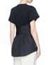 Back View - Click To Enlarge - 3.1 PHILLIP LIM - Ruched front jersey yoke poplin top
