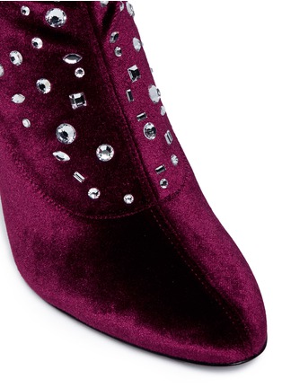 Detail View - Click To Enlarge - 73426 - 'Bimba' embellished velvet ankle boots