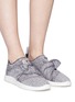 Figure View - Click To Enlarge - 73426 - 'Donna' knot glitter skate slip-ons