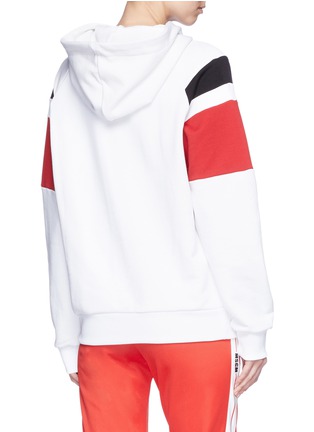 Figure View - Click To Enlarge - MSGM - Jewelled drawstring stripe hoodie