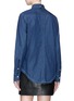 Back View - Click To Enlarge - RAG & BONE - Rose embroidered chambray shirt