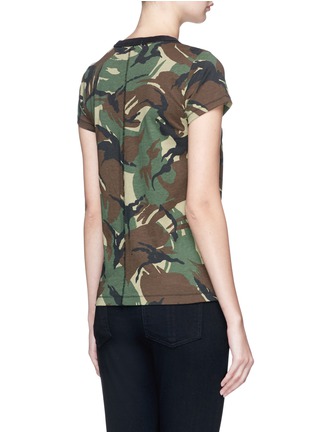 Back View - Click To Enlarge - RAG & BONE - Camouflage print T-shirt