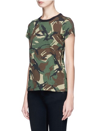 Front View - Click To Enlarge - RAG & BONE - Camouflage print T-shirt