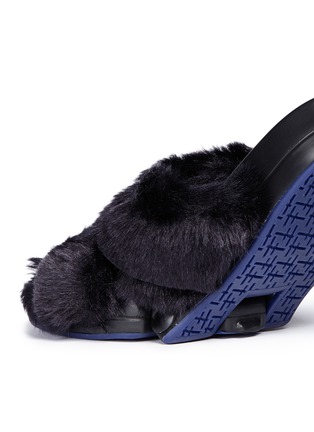 Detail View - Click To Enlarge - FIGS BY FIGUEROA - 'Figomatic' faux fur slide sandals