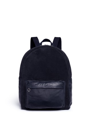Main View - Click To Enlarge - MEILLEUR AMI PARIS - 'Sac A Dos' perforated suede backpack