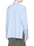 Figure View - Click To Enlarge - DION LEE - Button back placket stripe cotton poplin high low shirt