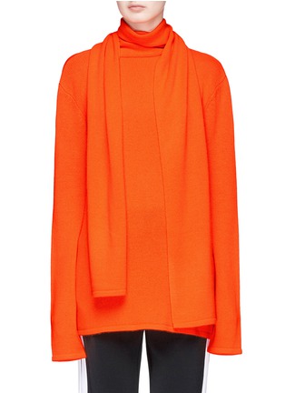 Main View - Click To Enlarge - DION LEE - Scarf open back cashmere sweater