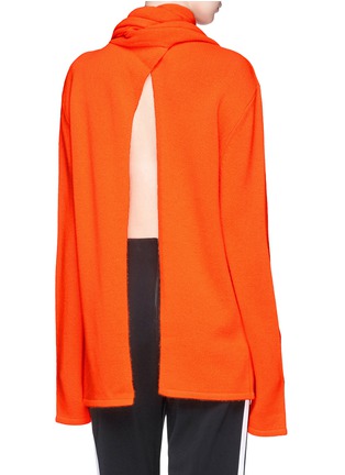 Figure View - Click To Enlarge - DION LEE - Scarf open back cashmere sweater