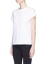 Front View - Click To Enlarge - TOPSHOP - Rolled edge T-shirt