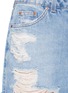 Detail View - Click To Enlarge - TOPSHOP - Distressed denim mom shorts