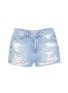 Main View - Click To Enlarge - TOPSHOP - Distressed denim mom shorts
