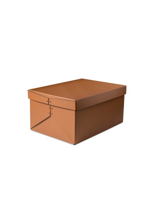 Main View - Click To Enlarge - PINETTI - Origami large leather box – Khaki