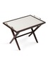 Main View - Click To Enlarge - PINETTI - Liverpool Dedalo leather small oak folding table