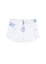Main View - Click To Enlarge - L'AGENCE - 'Zoe' bleach splatter distressed denim shorts