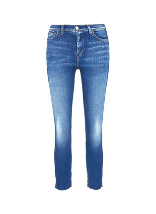 Main View - Click To Enlarge - L'AGENCE - 'Nicoline' cutoff cuff cropped skinny jeans