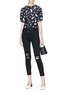 Figure View - Click To Enlarge - L'AGENCE - 'Margot' distressed cropped skinny jeans