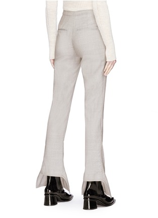 Back View - Click To Enlarge - ACNE STUDIOS - 'Toni Fluid' reverse staggered cuff flare suiting pants