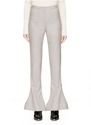 Main View - Click To Enlarge - ACNE STUDIOS - 'Toni Fluid' reverse staggered cuff flare suiting pants