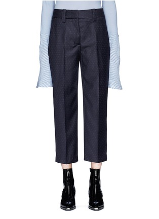 Main View - Click To Enlarge - ACNE STUDIOS - 'Trea Dot' print cropped suiting pants