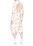 Figure View - Click To Enlarge - ACNE STUDIOS - 'Dragica PR' scarf collar floral print corduroy maxi dress